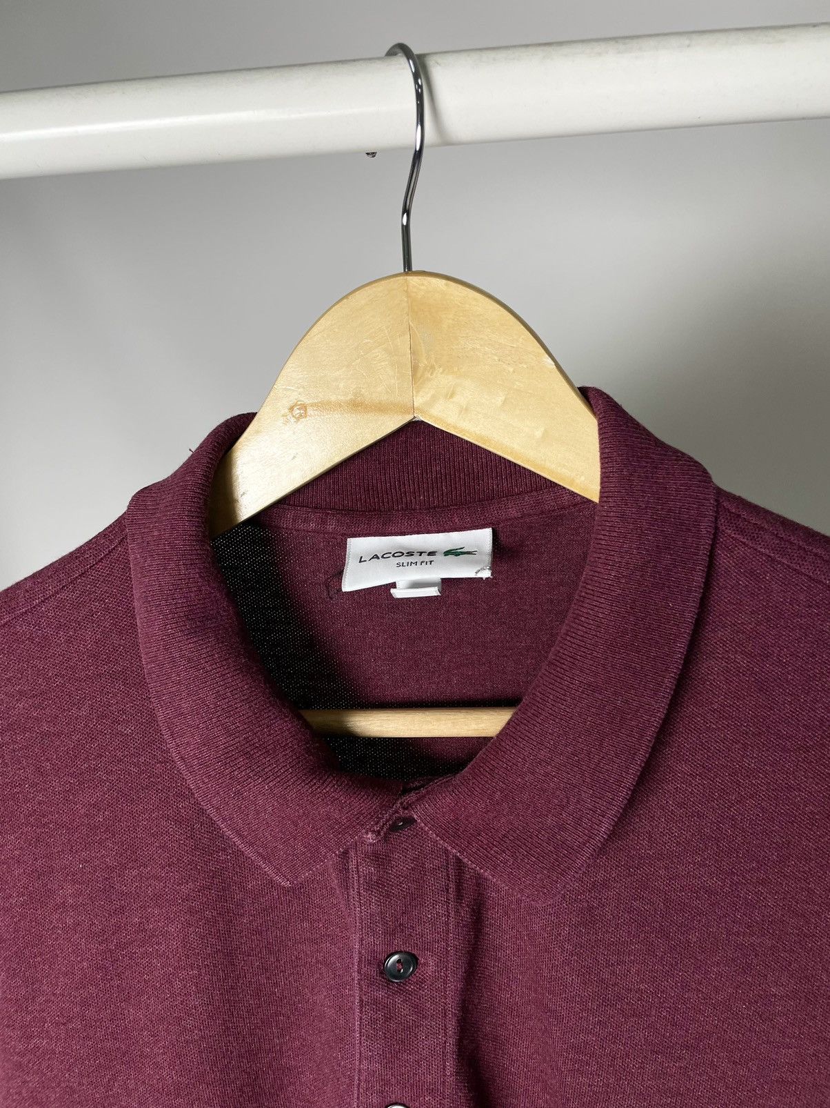 Lacoste Lacoste 🐊 vintage style burgundy golf polo tee t shirt Size US L / EU 52-54 / 3 - 5 Thumbnail