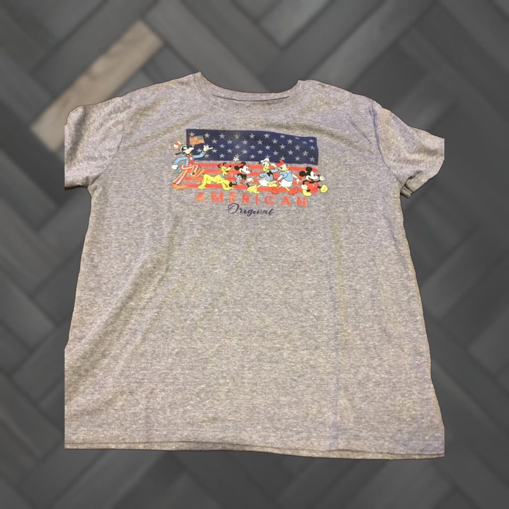 Disney Disney Mickey Mouse Friends Flag T-Shirt Blue Women’s L Size L / US 10 / IT 46 - 1 Thumbnail