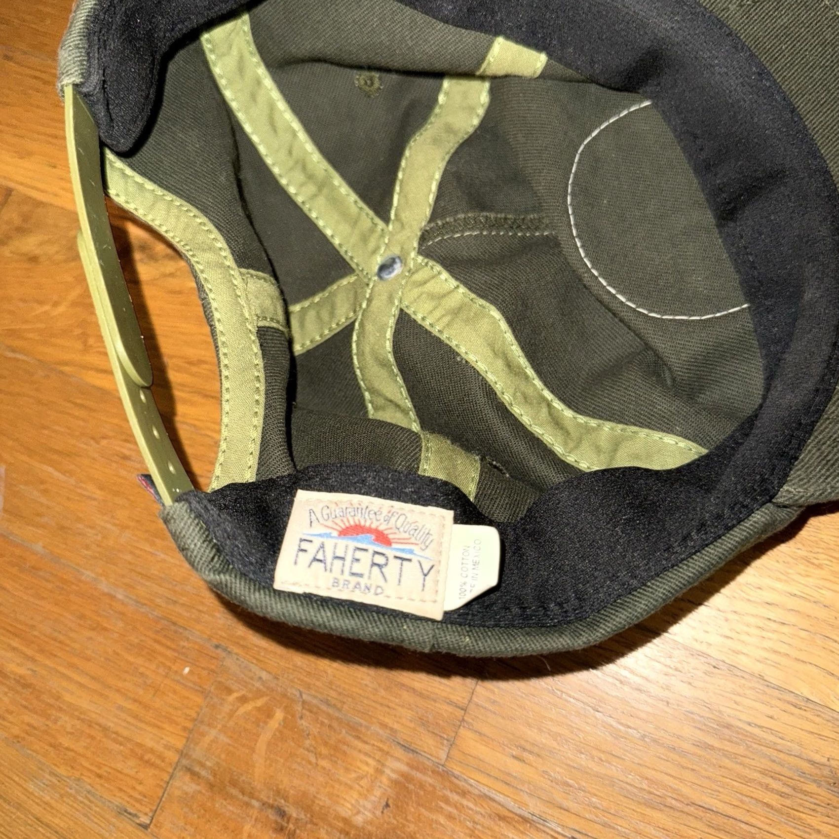 Faherty Faherty Hat Snapback Cap Outdoor Hat 100% Cotton Green One Size Men Cap Casual Travel Nature Fish Canvas Baggy Snapback Mens Green Faherty Hat Size ONE SIZE - 3 Thumbnail