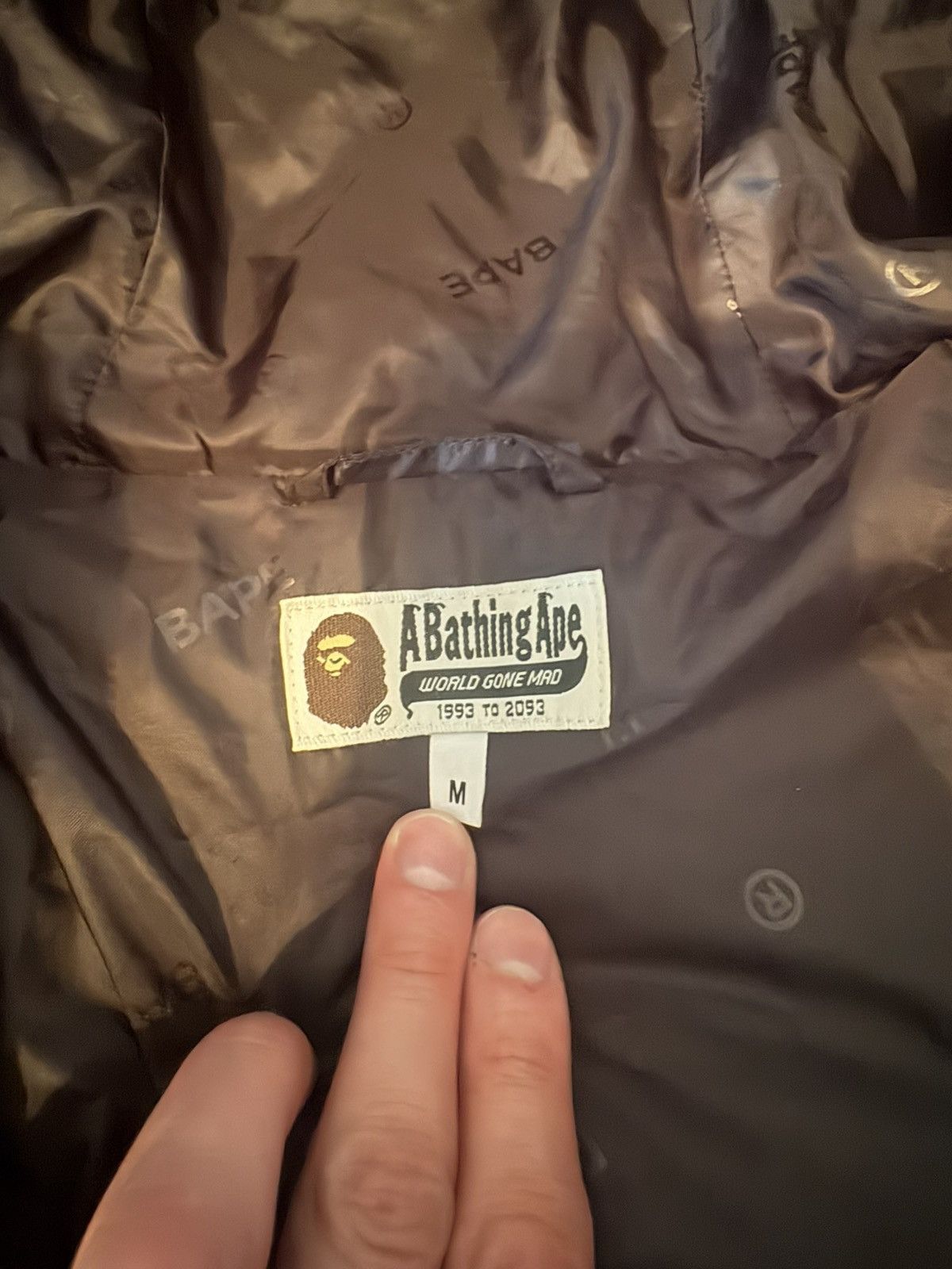 Bape BAPE solid camo Jacquard down puffer jacket Size US M / EU 48-50 / 2 - 3 Thumbnail