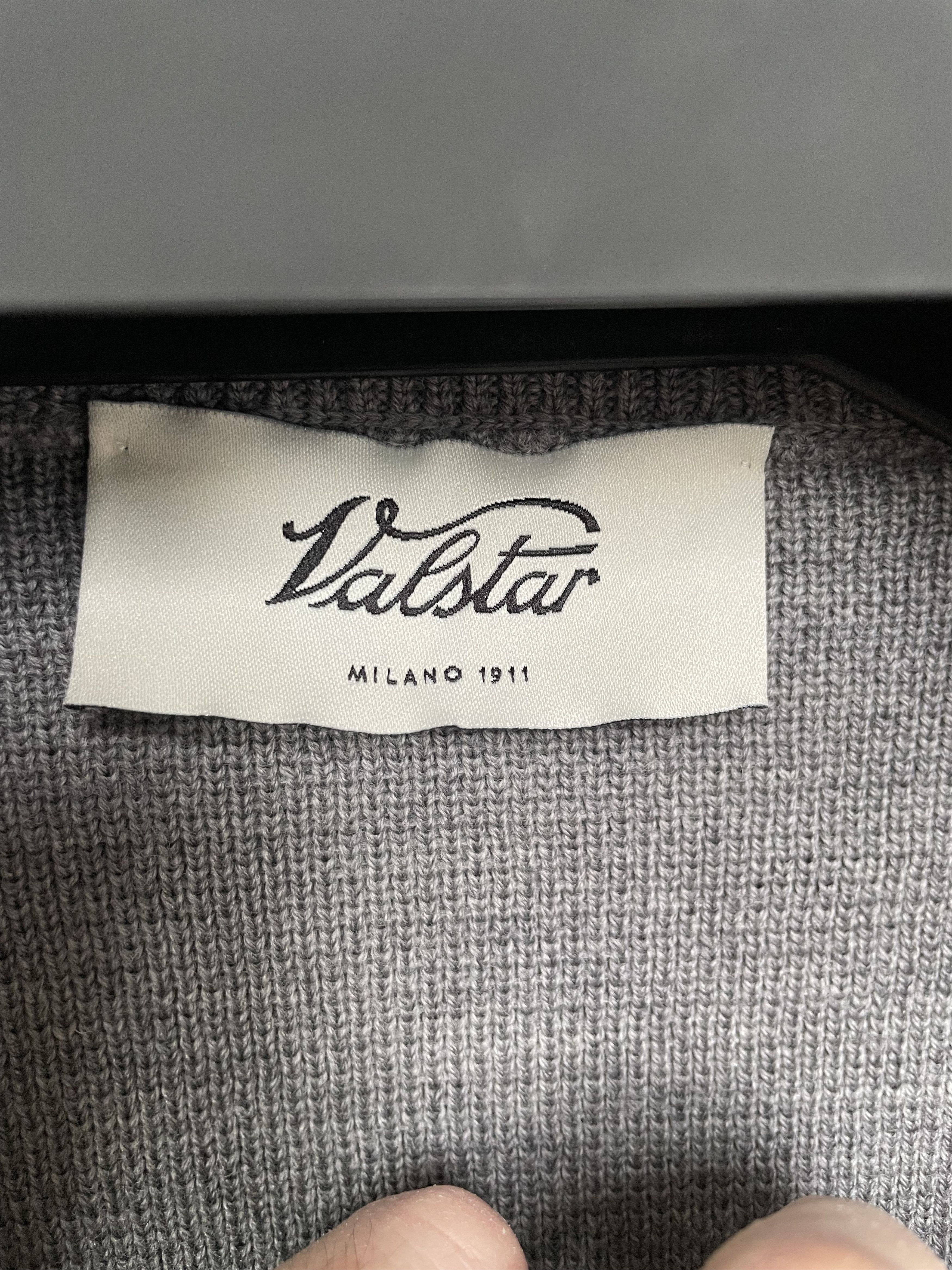 Valstar NWT Valstar Milano grey knitted Valstarino jacket, size L Size US L / EU 52-54 / 3 - 4 Thumbnail