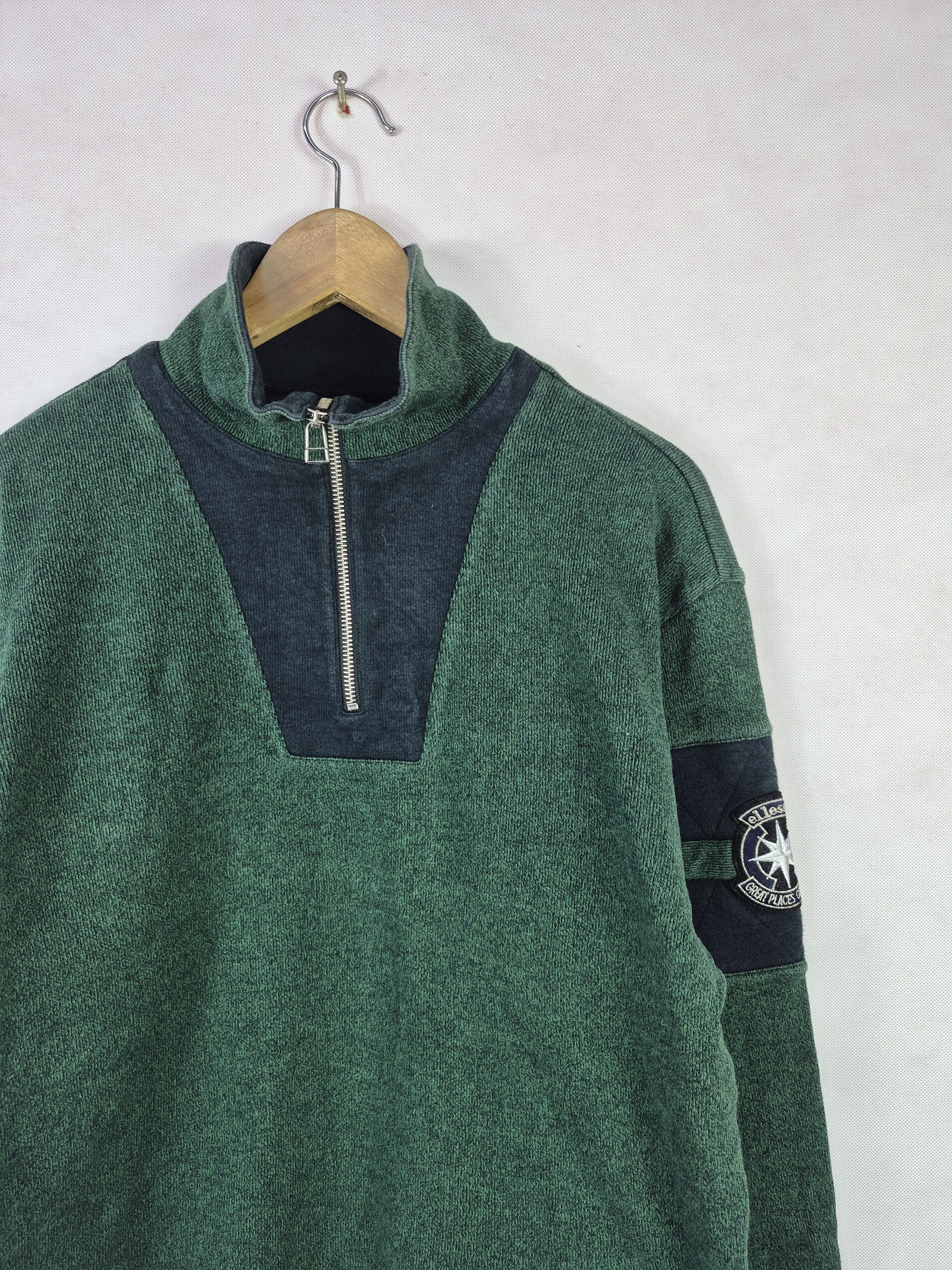 Ellesse × Goldwin 🔥 Vintage 90s Ellesse Ski Half Zipper Sweater Size US M / EU 48-50 / 2 - 3 Thumbnail