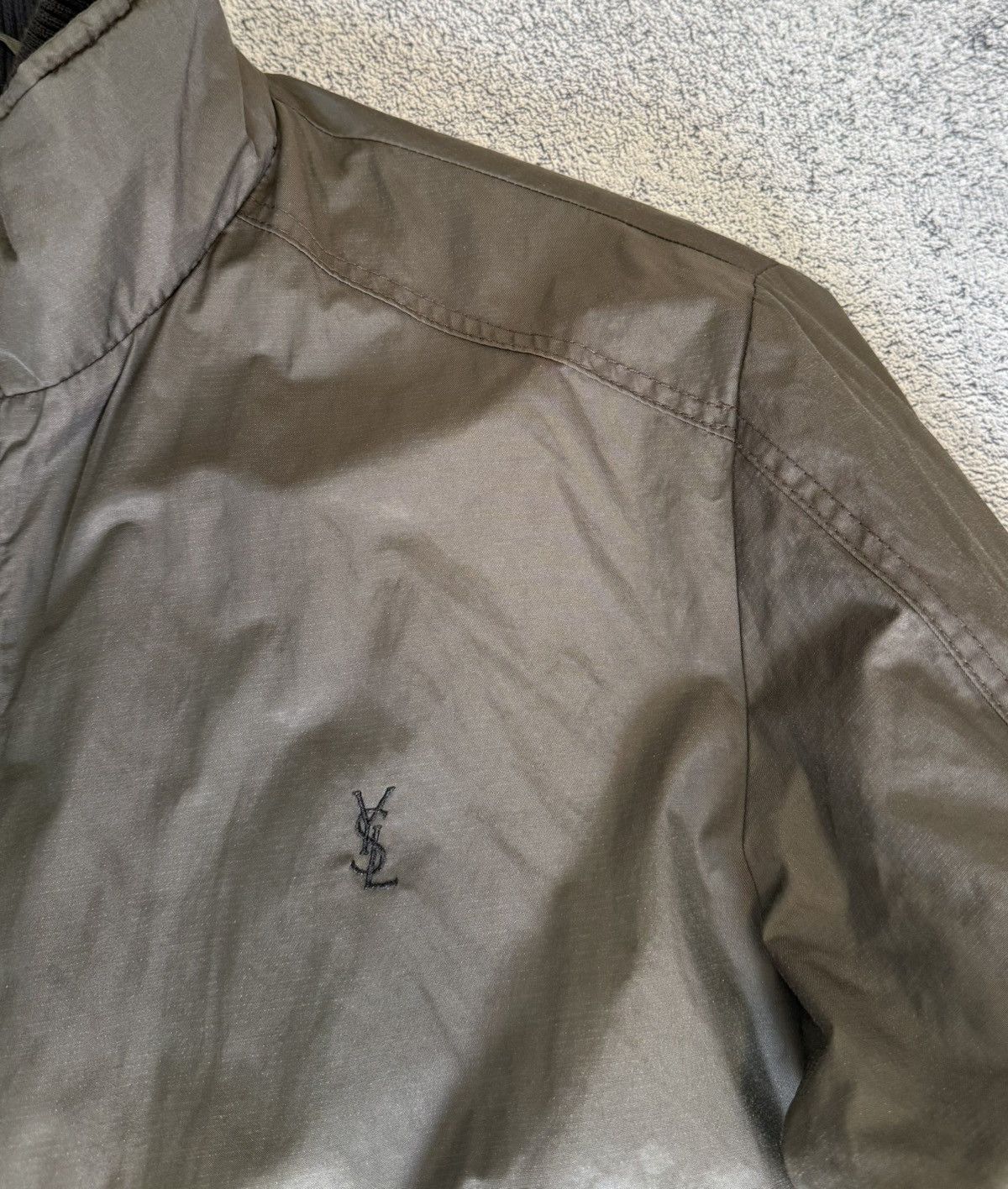 Yves Saint Laurent YSL Yves Saint Laurent Jacket L Graphite Logo Bomber Designe Size US L / EU 52-54 / 3 - 6 Thumbnail