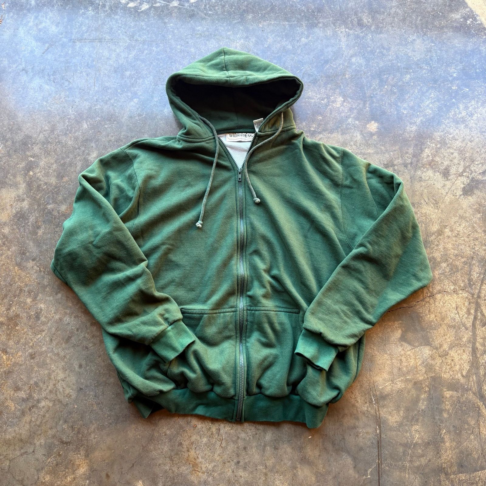 Vintage Vintage Boxy Thermal Forest Green Sweatshirt Size US XXL / EU 58 / 5 - 1 Thumbnail