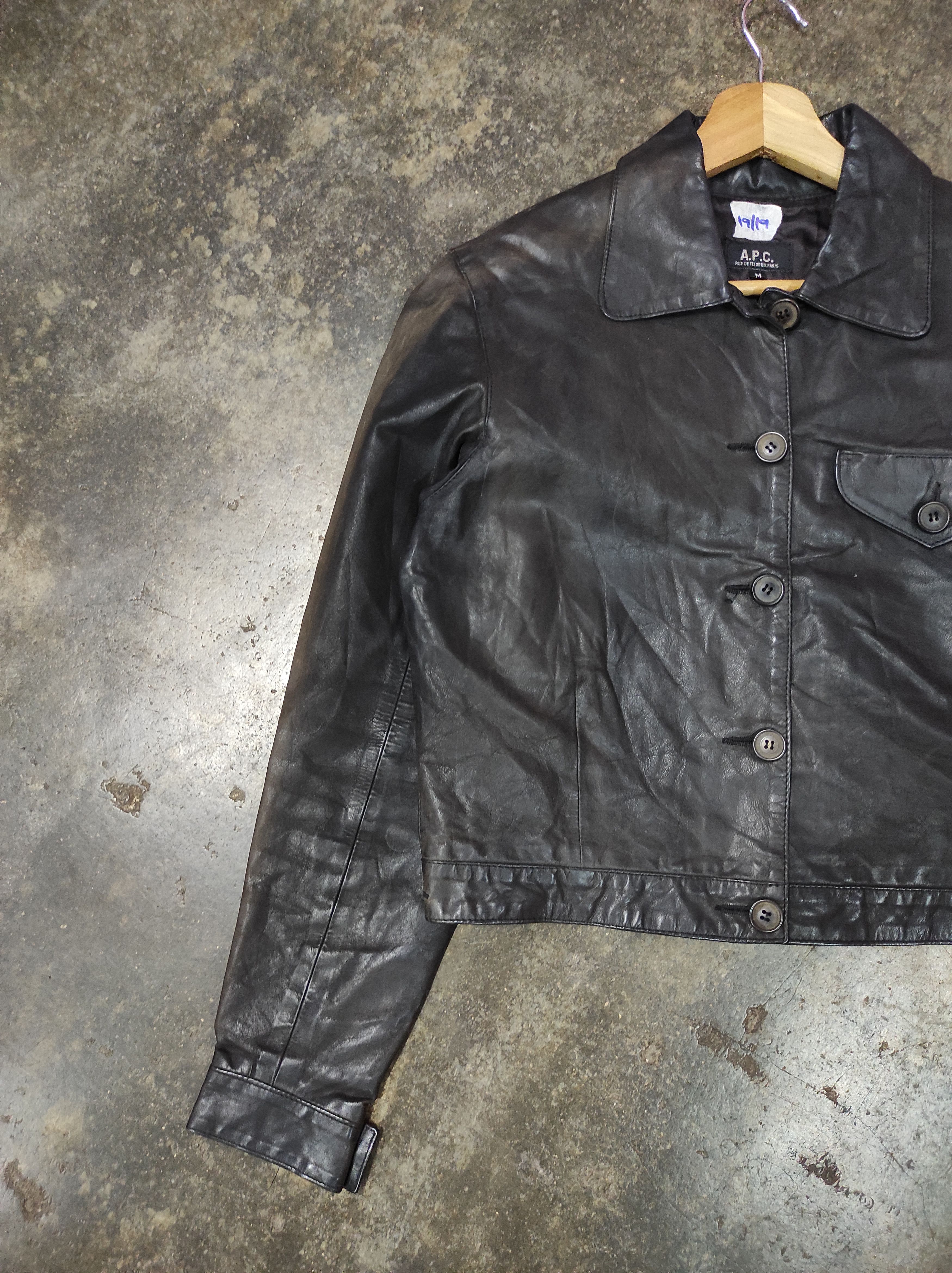 A.P.C. × Genuine Leather × Vintage APC VTG GENUINE LEATHER JACKET SUN FADED Size US M / EU 48-50 / 2 - 6 Thumbnail