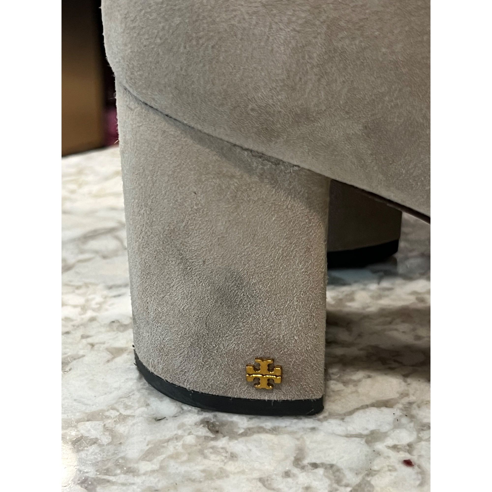 Tory Burch Tory Burch BROOKE BOOTIE Suede Dust Storm Taupe Boots Grey - Size US 8.5 / IT 38.5 - 3 Thumbnail