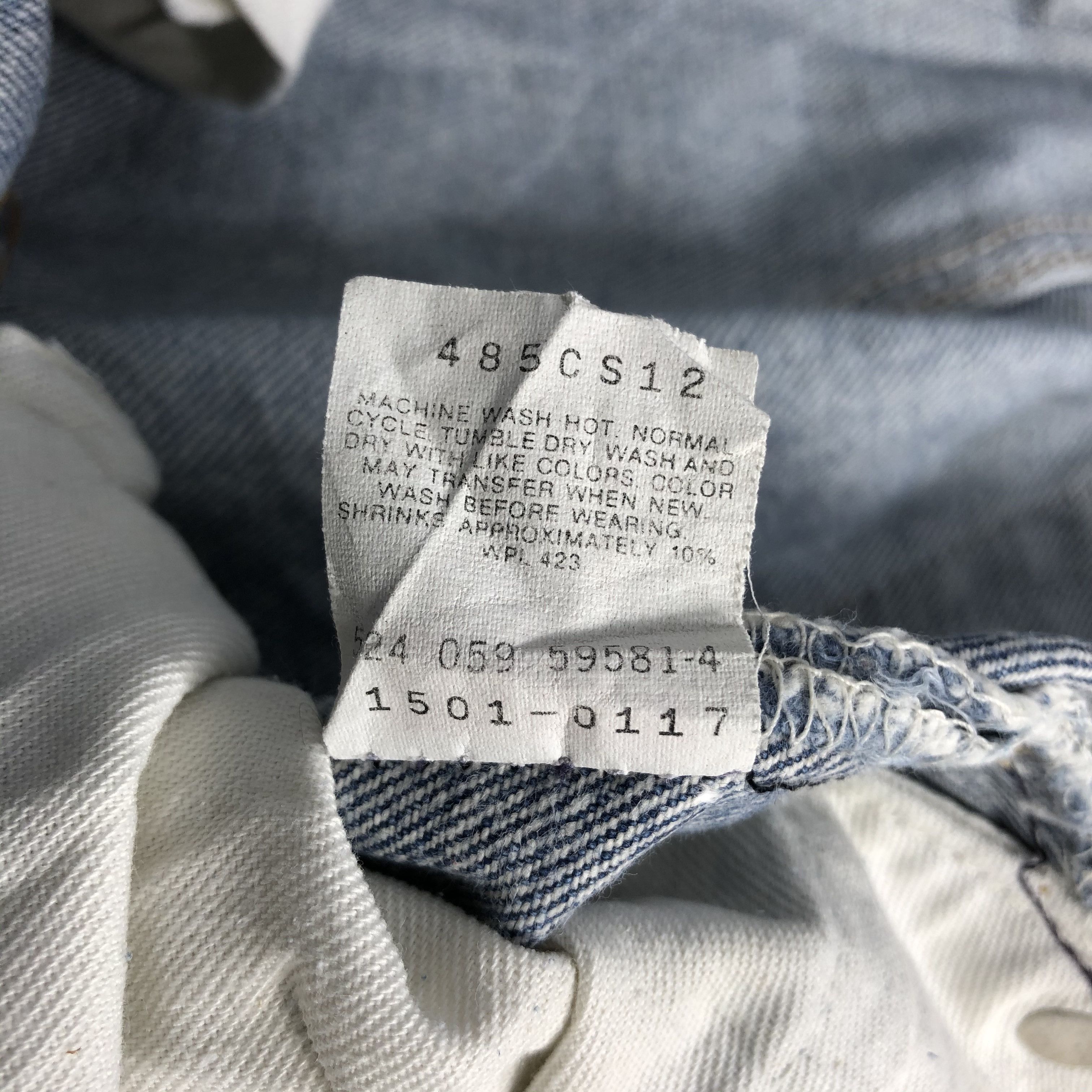 Levi's Vintage 90s Light Wash Levis 501 Jeans-JM2344 Size US 32 / EU 48 - 14 Thumbnail
