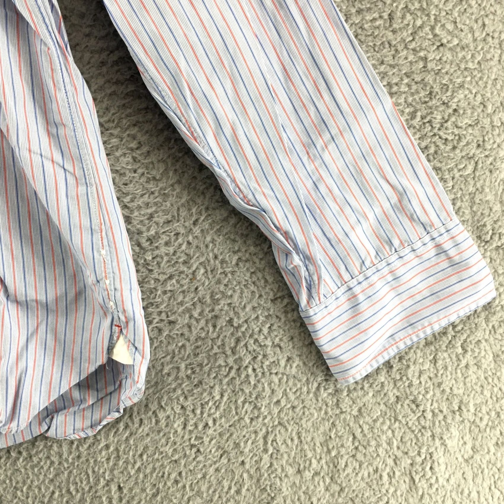 J.Crew J.Crew Button Up Shirt Mens XL Blue Striped Long Sleeve Collared Casual Size US XL / EU 56 / 4 - 3 Thumbnail
