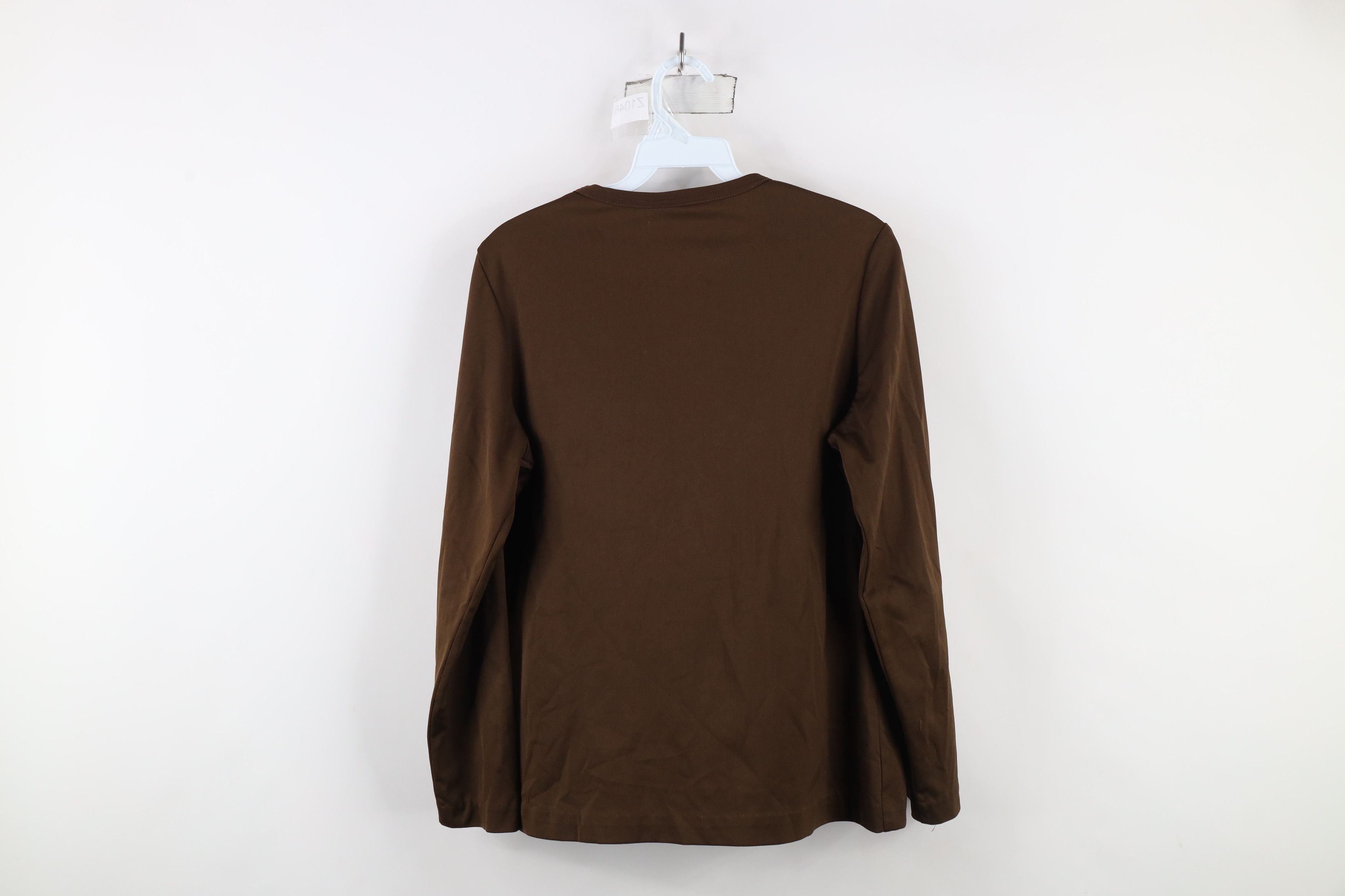 Vintage Vintage 70s Streetwear Knit Long Sleeve T-Shirt Brown USA Size L / US 10 / IT 46 - 8 Thumbnail