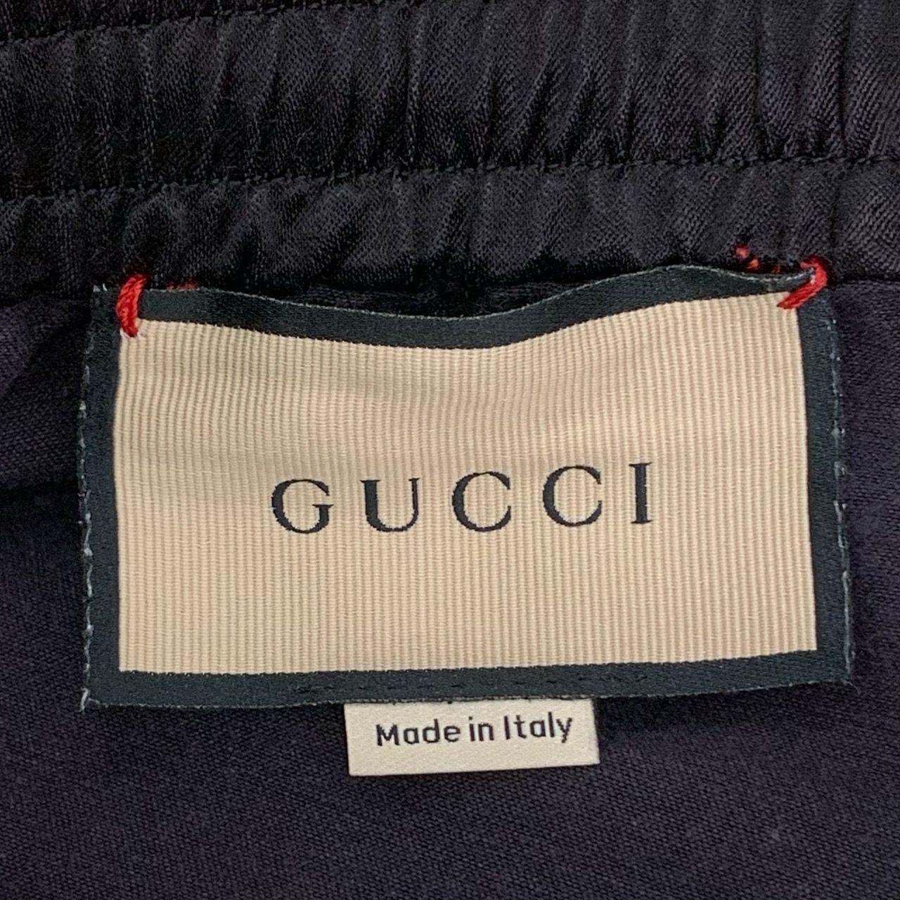 Gucci Gucci Black Waxed Cotton Shorts with Red and Green Stripes ( Size US 28 / EU 44 - 2 Thumbnail