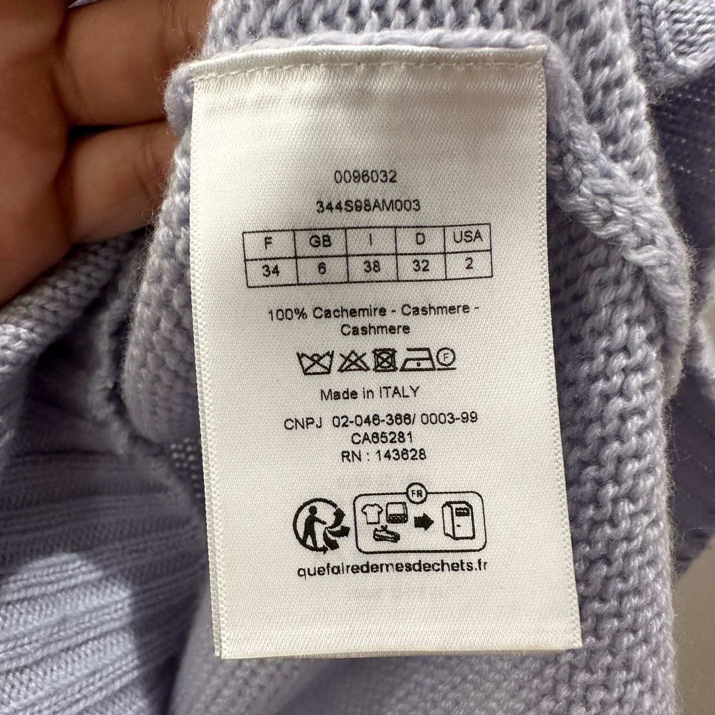 Christian Dior Monsieur Christian Dior 25FW may675 Cashmere Star Slogan SS 34 Size XS / US 0-2 / IT 36-38 - 4 Thumbnail