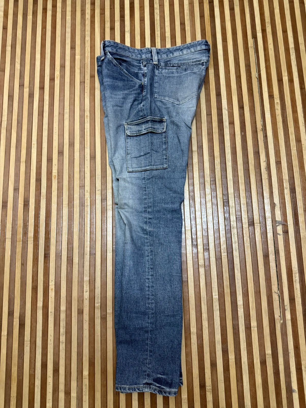 Japanese Brand Vintage Brappers Denim Cargo Pants Big Pockets Streetwear Size US 30 / EU 46 - 8 Thumbnail