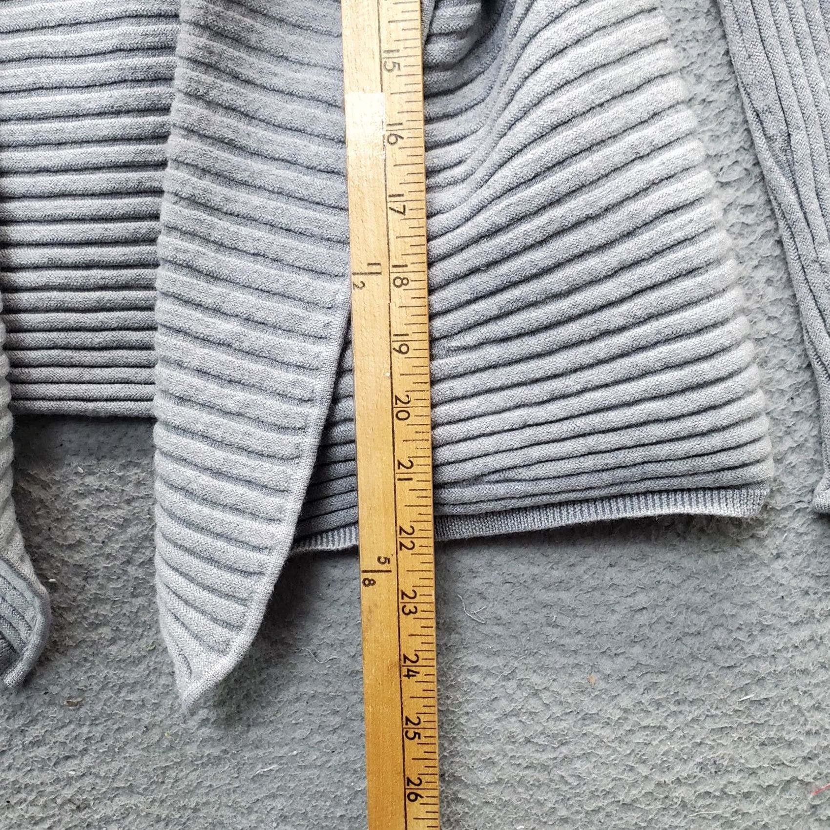 Talbots Talbots Cardigan Womens L Gray Merino Wool Open Front Shawl Collar Knit Sweater Size L / US 10 / IT 46 - 4 Thumbnail
