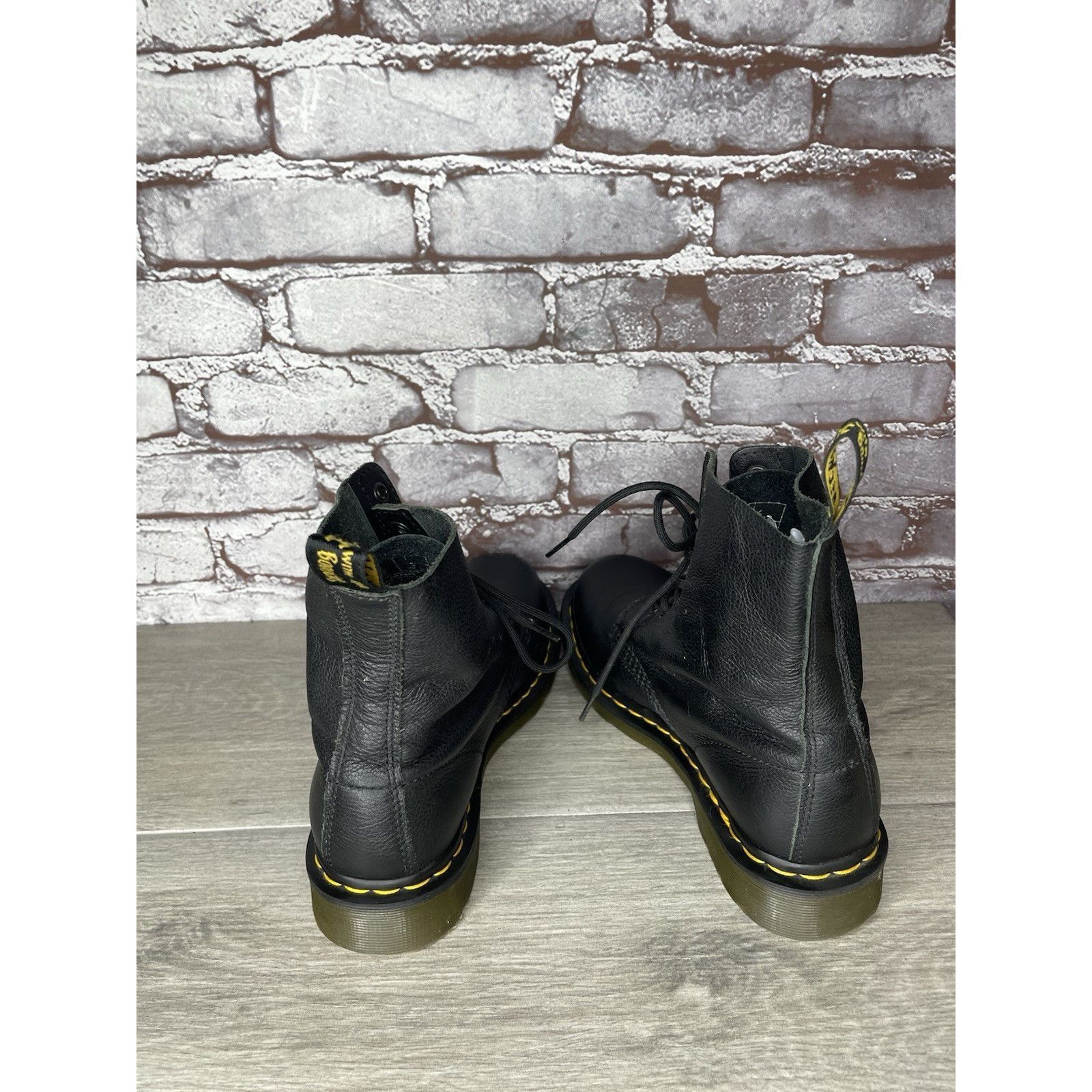 Dr. Martens Doc Martens Pascal 1460 Black Leather Lace Up Combat Boots W Size US 8 / IT 38 - 7 Thumbnail