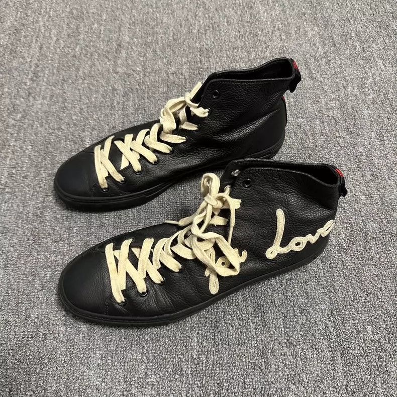Gucci Gucci Leather High-Top Sneakers - dmc Size US 9.5 / EU 42-43 - 1 Thumbnail
