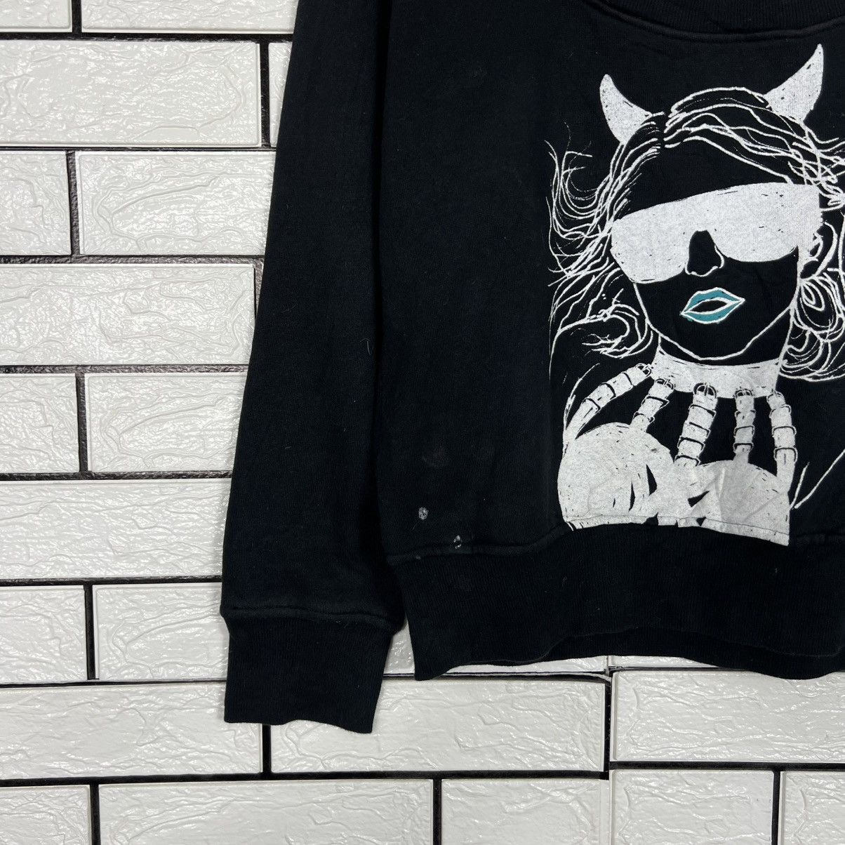 Japanese Brand Devil Girl Graphic Printed Lolita Punk Sweatshirt #4217-C192 Size S / US 4 / IT 40 - 7 Thumbnail