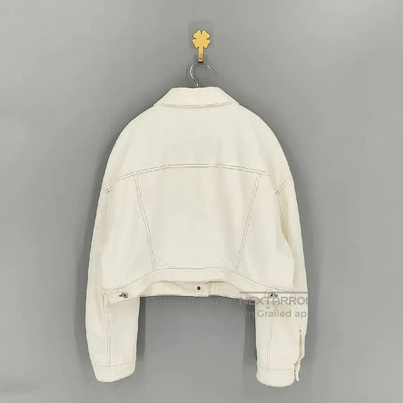 Miu Miu Miu Miu White Denim Jacket for Women . Size XL / US 12-14 / IT 48-50 - 2 Thumbnail