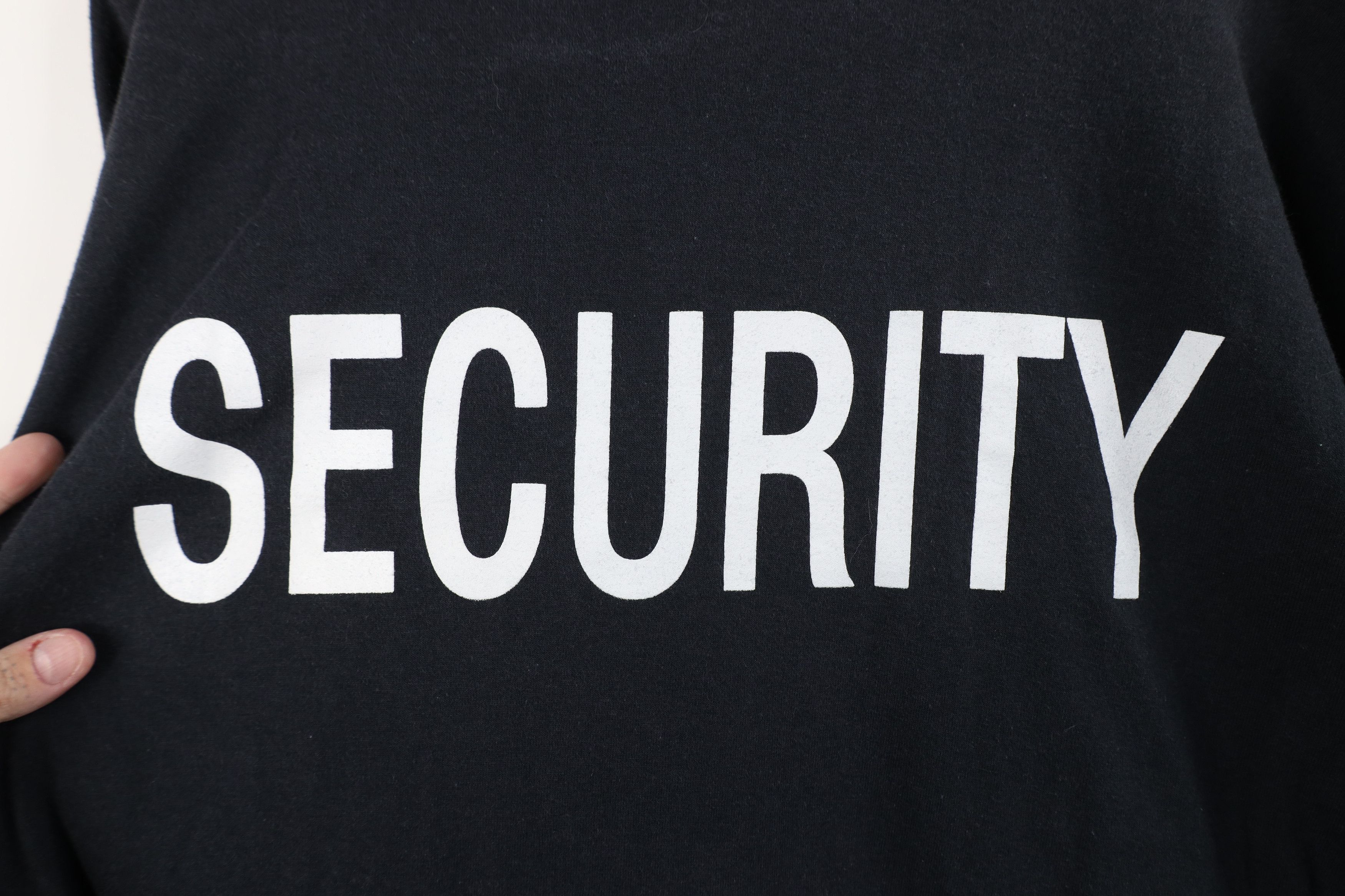 Vintage Vintage 90s Streetwear Spell Out Security T-Shirt Black USA Size US XXL / EU 58 / 5 - 12 Thumbnail