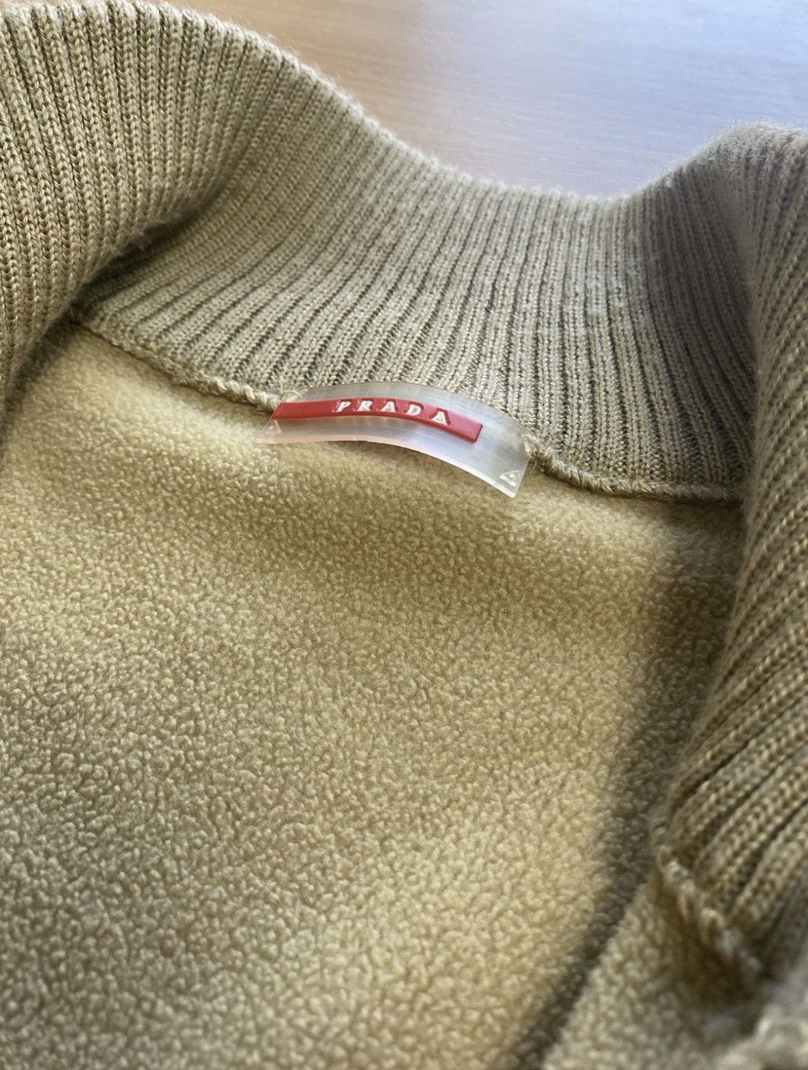 Prada × Vintage Vintage Fleece Red Tab Prada Zip Sweater Size US L / EU 52-54 / 3 - 7 Thumbnail