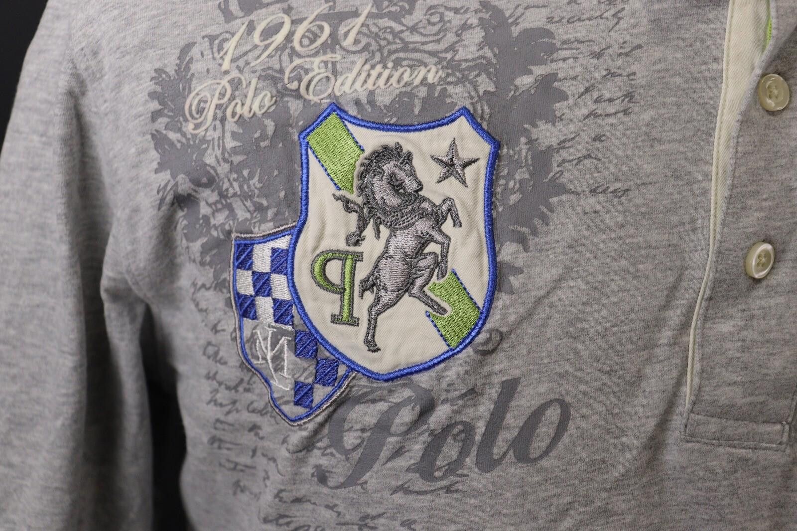 La Martina La Martina Buenos Aires #3 Gray Polo Rugby Shirt Size XL Size US XL / EU 56 / 4 - 5 Thumbnail