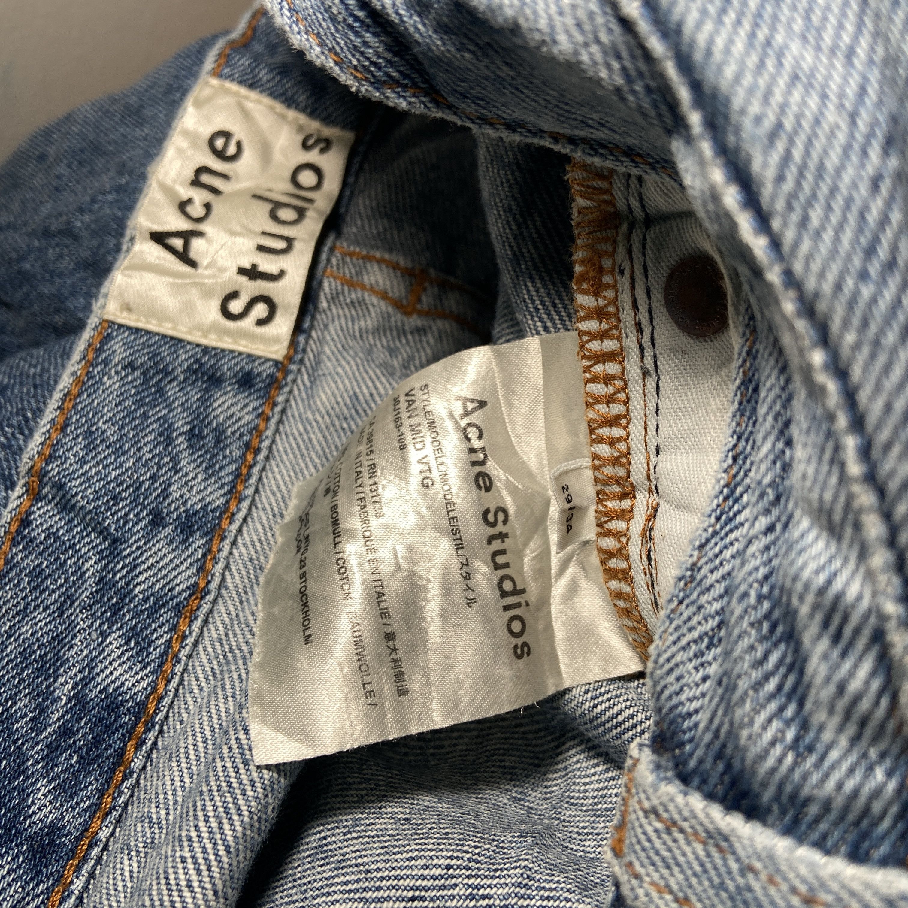 Acne Studios Acne Studio VAN MID VTG Size US 29 - 3 Thumbnail