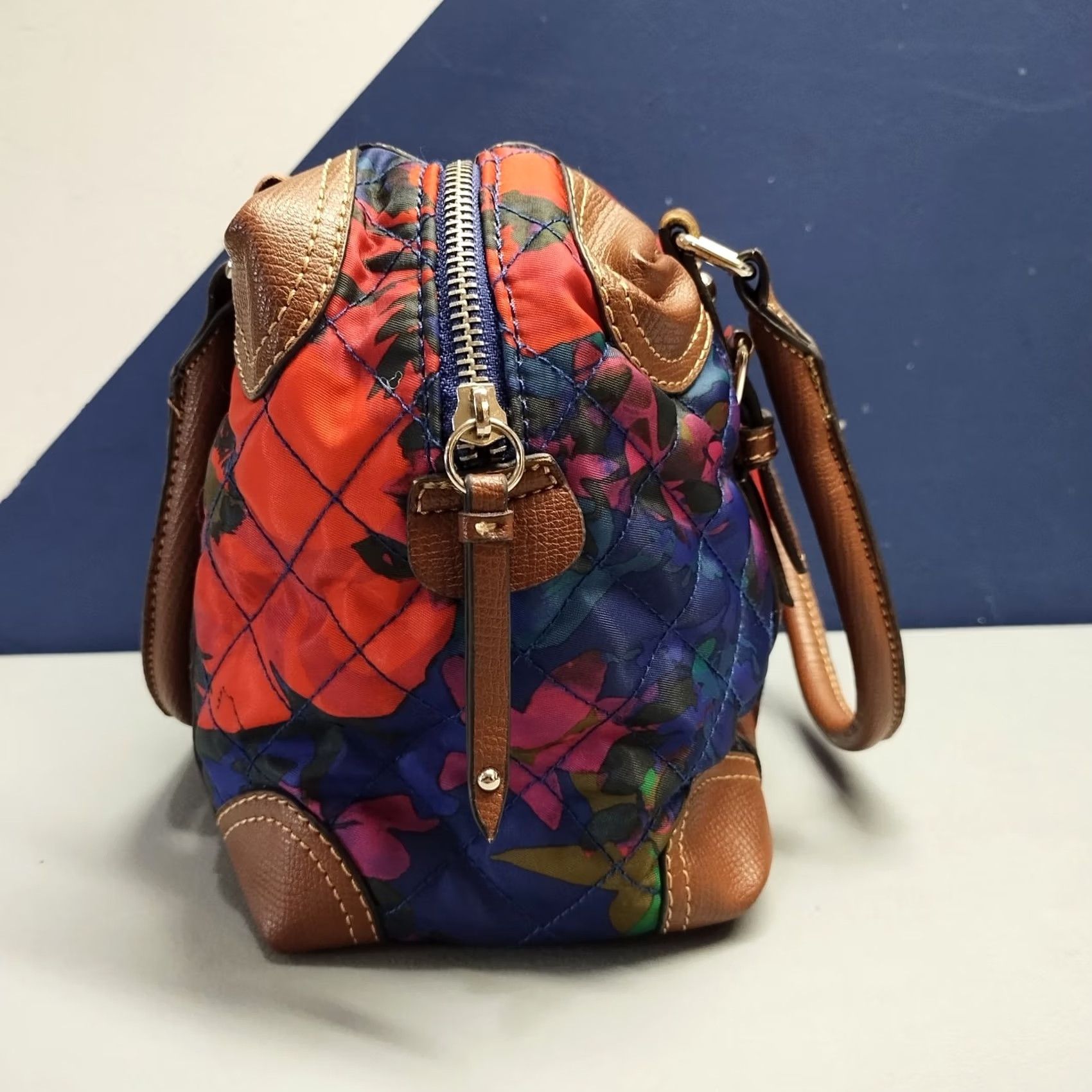 Franco Sarto Franco Sarto Satchel Bag Womens Multicolor Floral Quilted W/ Keychain Wallet Set of 2 Size ONE SIZE - 6 Thumbnail