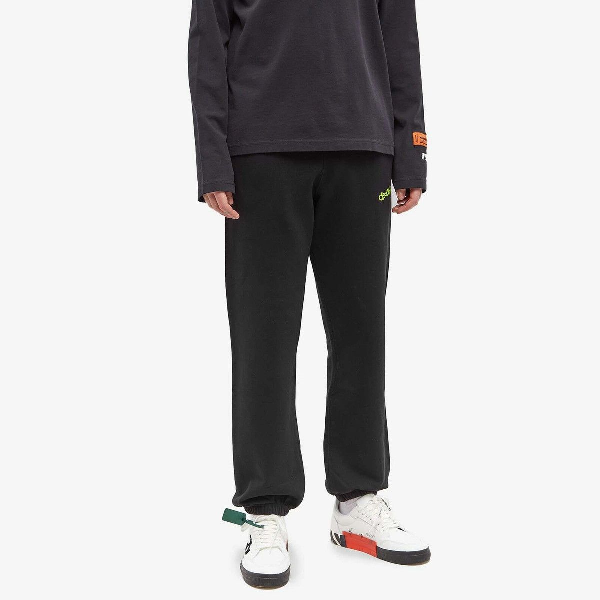Off-White o1gr1nt0425 Opposite Arr Slim Sweatpants & Joggers in Black Size US 28 / EU 44 - 2 Thumbnail