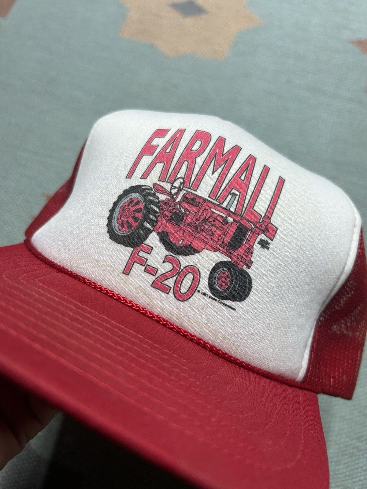 Vintage Vintage trucker hat mesh farmall f-20 tractor farm snapback Size ONE SIZE - 4 Thumbnail