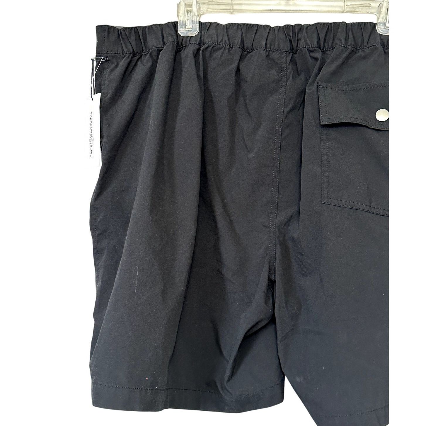 Treasure & Bond Treasure & Bond Chino Shorts Flat Front Slim Fit Black 2XL Size US 42 / EU 58 - 6 Thumbnail