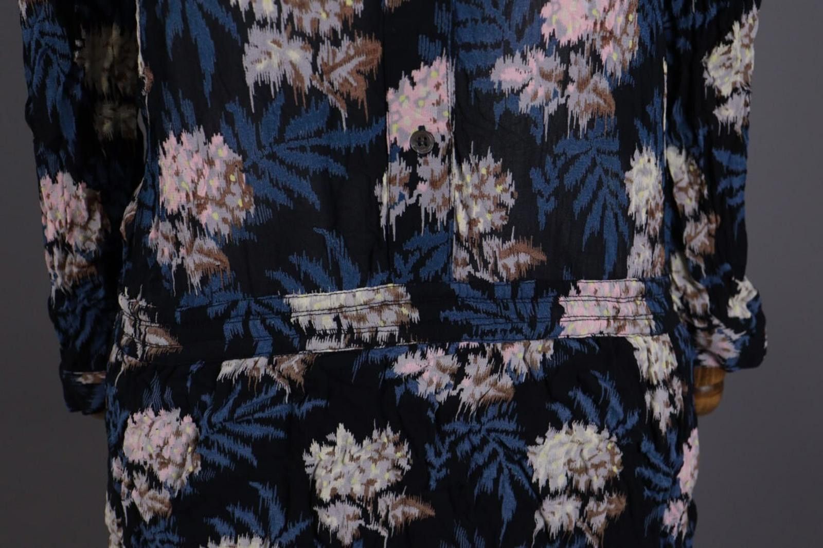 Gianni Valentino Ganni Multicolor Floral V-Neck A-Line Tunic Dress Size XS Size XS / US 0-2 / IT 36-38 - 5 Thumbnail