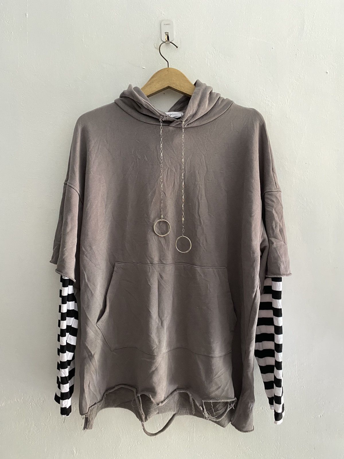 Hysteric Glamour Under n over chain ring destroyed double layers hoodie Size US XL / EU 56 / 4 - 1 Thumbnail