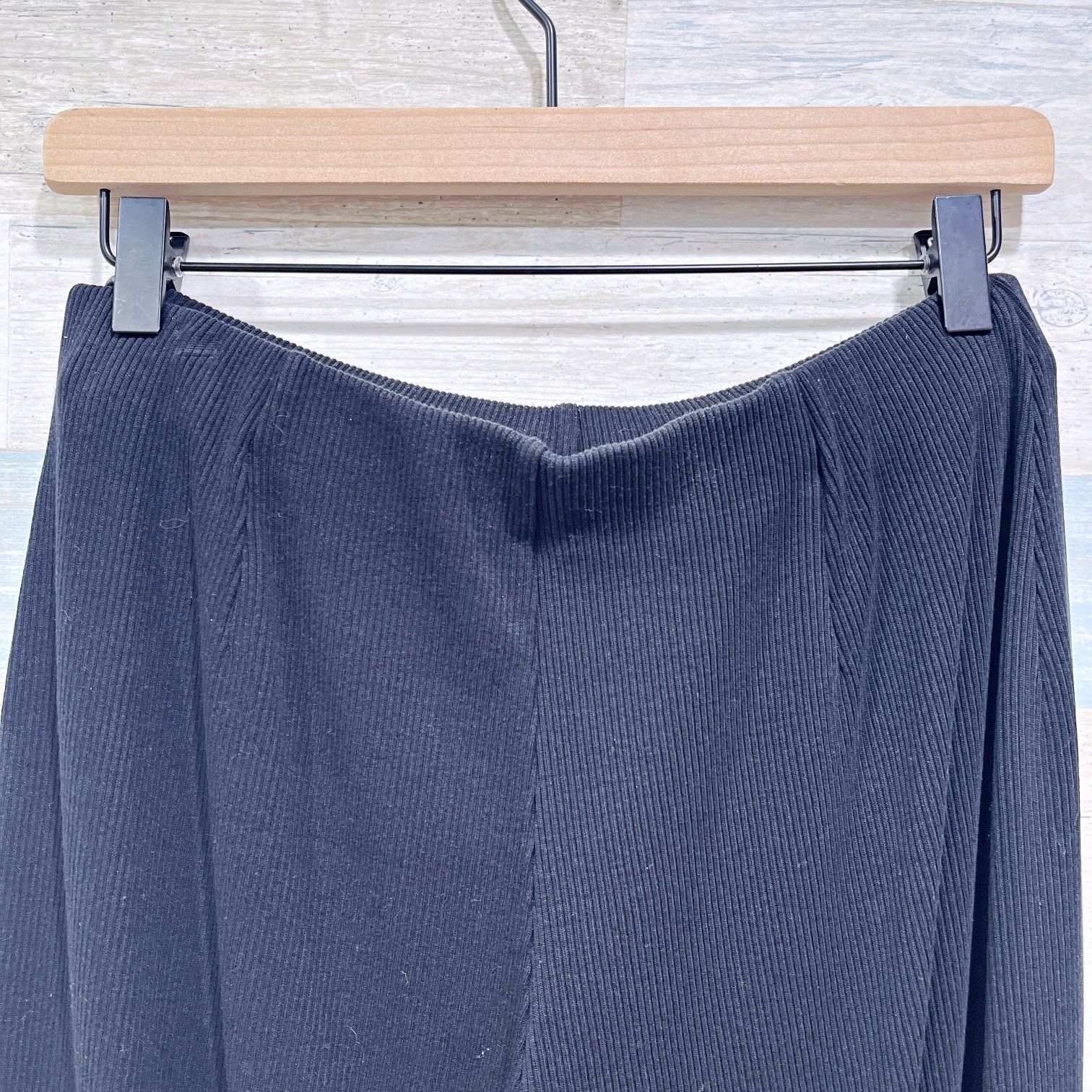Eileen Fisher Eileen Fisher Wide Leg Cropped Ribbed Knit Pants Black S Size 28" / US 6 / IT 42 - 4 Thumbnail