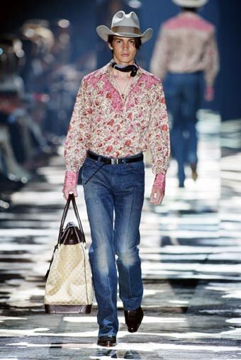 Gucci SS 2004 Gucci X Tom Ford Cowboy Western Floral Yoke Shirt Size US L / EU 52-54 / 3 - 3 Thumbnail