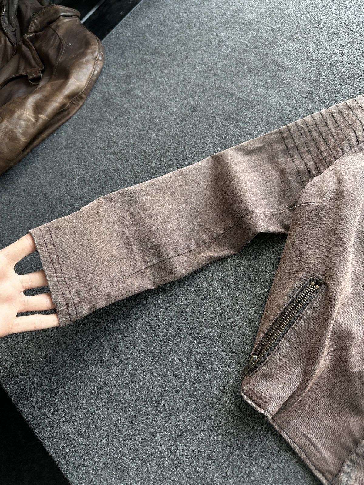 Other 🚨Y2K RICK OWENS TYPE DIRTY SLIM FIT ZIP DENIM JACKET Size S / US 4 / IT 40 - 4 Thumbnail
