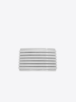 Saint Laurent Paris o1bcso1str0226 Size:S/Deco Cuff In Metal in Silver Size ONE SIZE - 4 Thumbnail