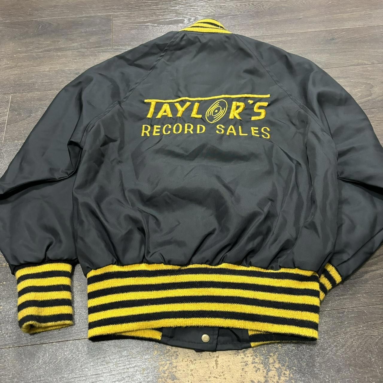 Designer Vintage Taylors Record Sales Bomber Jacket 70s Small/XSmall Size S / US 4 / IT 40 - 2 Thumbnail