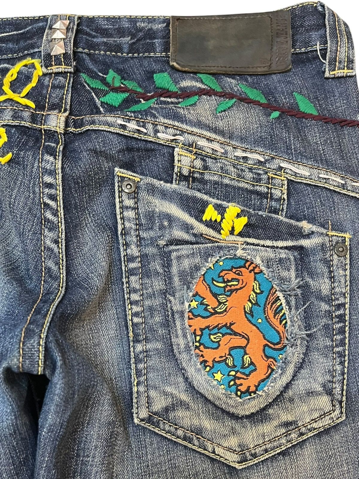 If Six Was Nine × Seditionaries Vintage Drive Jeans Flare Bootcut Embroidery Denim Size US 30 / EU 46 - 9 Thumbnail