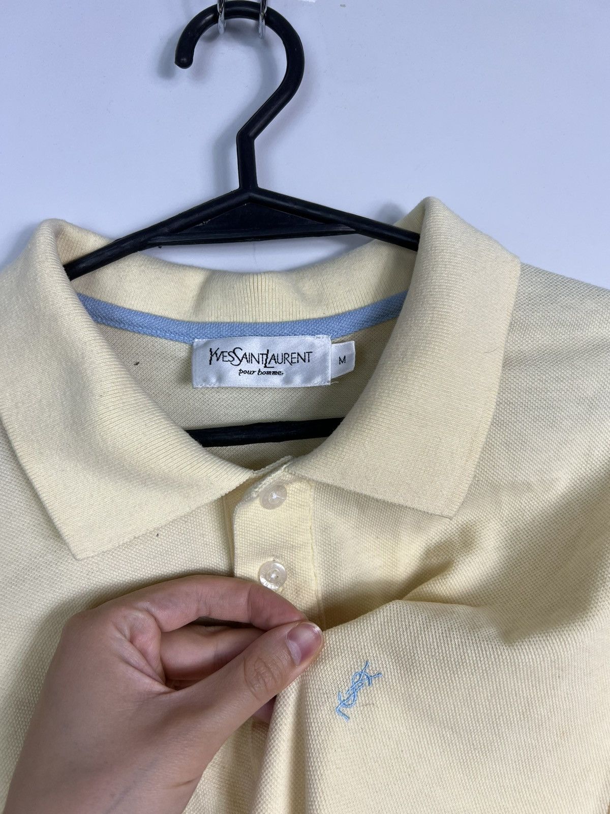 Yves Saint Laurent Polo Shirt Yves Saint Laurent Yellow Small Logo Size US M / EU 48-50 / 2 - 2 Thumbnail