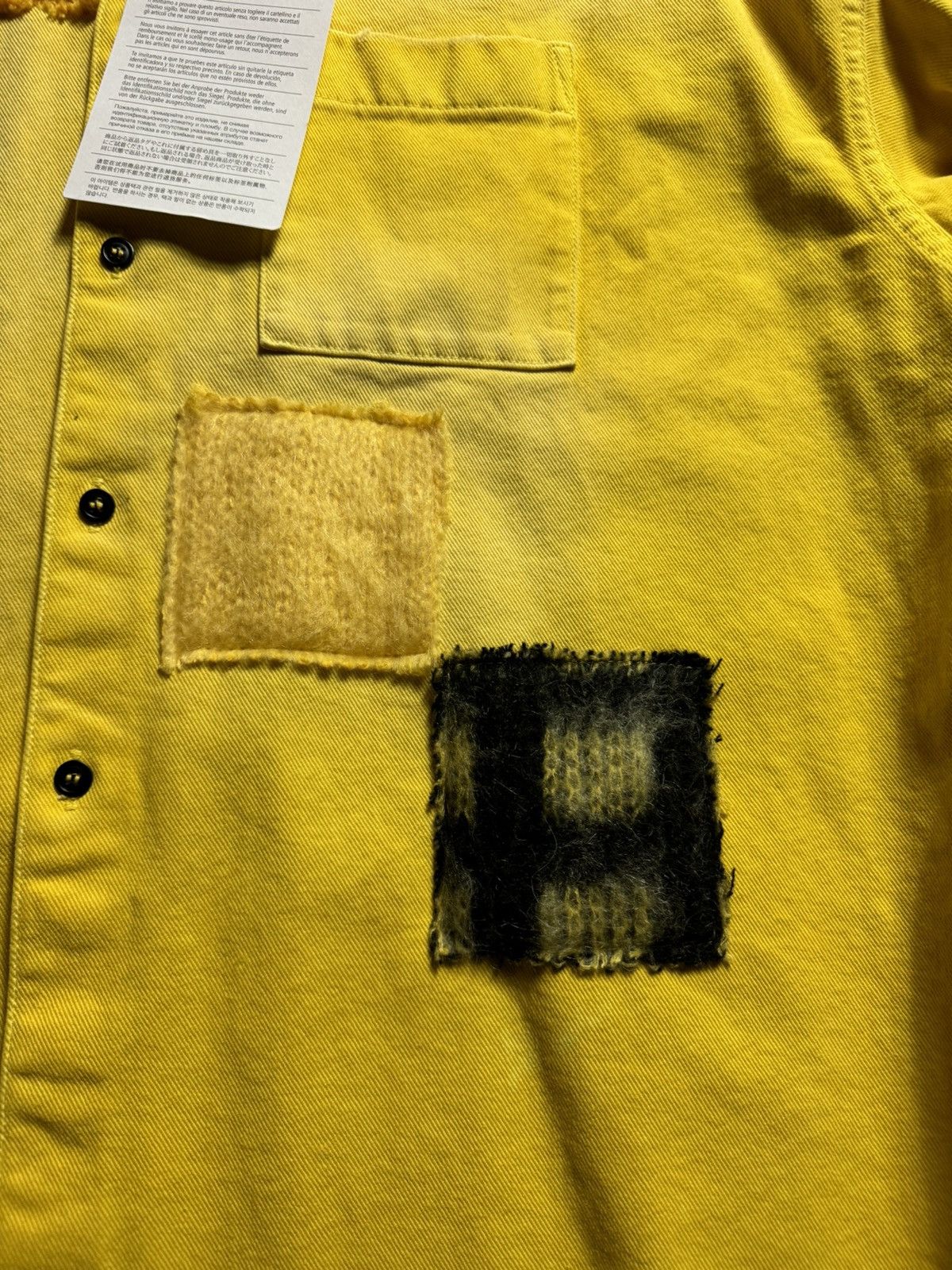 Marni Marni Mohair Patchwork Overshirt in Yellow Size US L / EU 52-54 / 3 - 5 Thumbnail