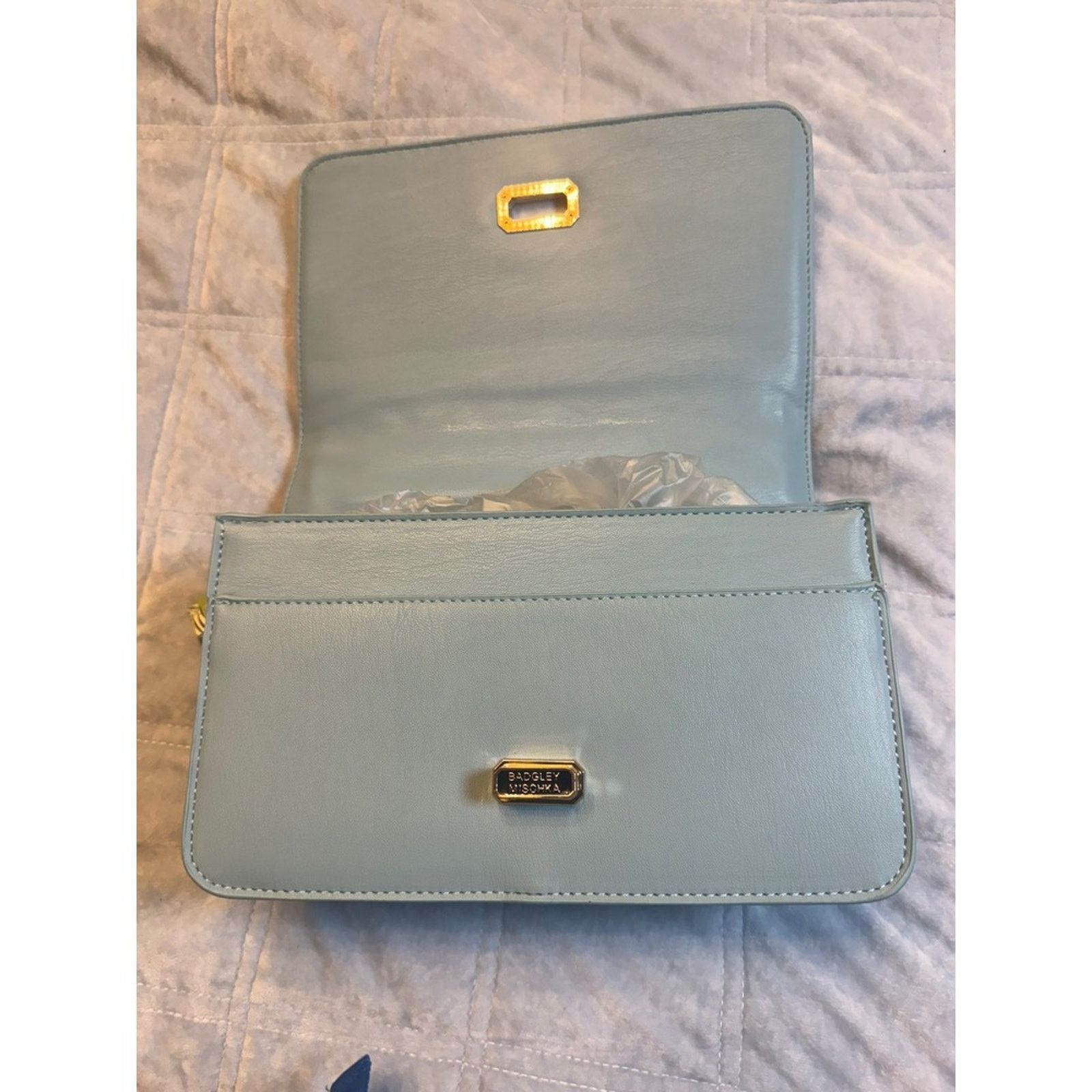 Badgley Mischka Badgley Mischka Blue QuiltedChain Crossbody Bag NWT Size ONE SIZE - 3 Thumbnail