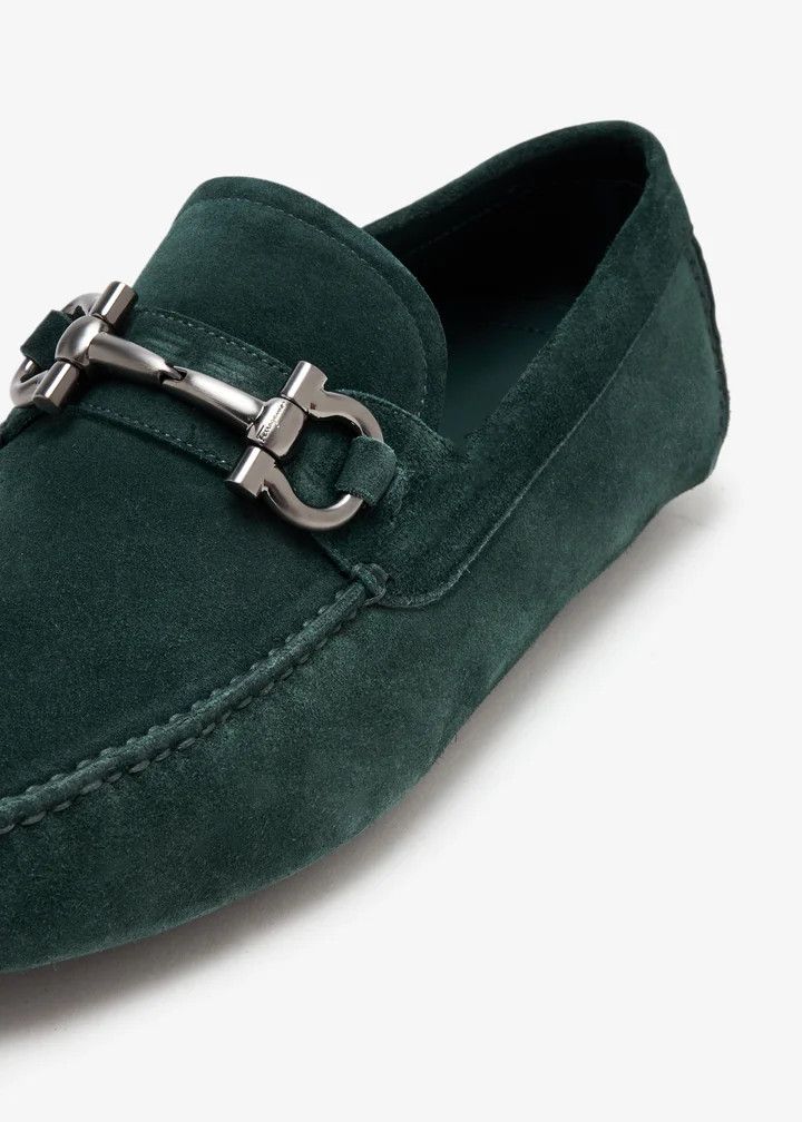 Salvatore Ferragamo os11x0126 Gancini Driving Loafers in Green Size US 9.5 / EU 42-43 - 3 Thumbnail