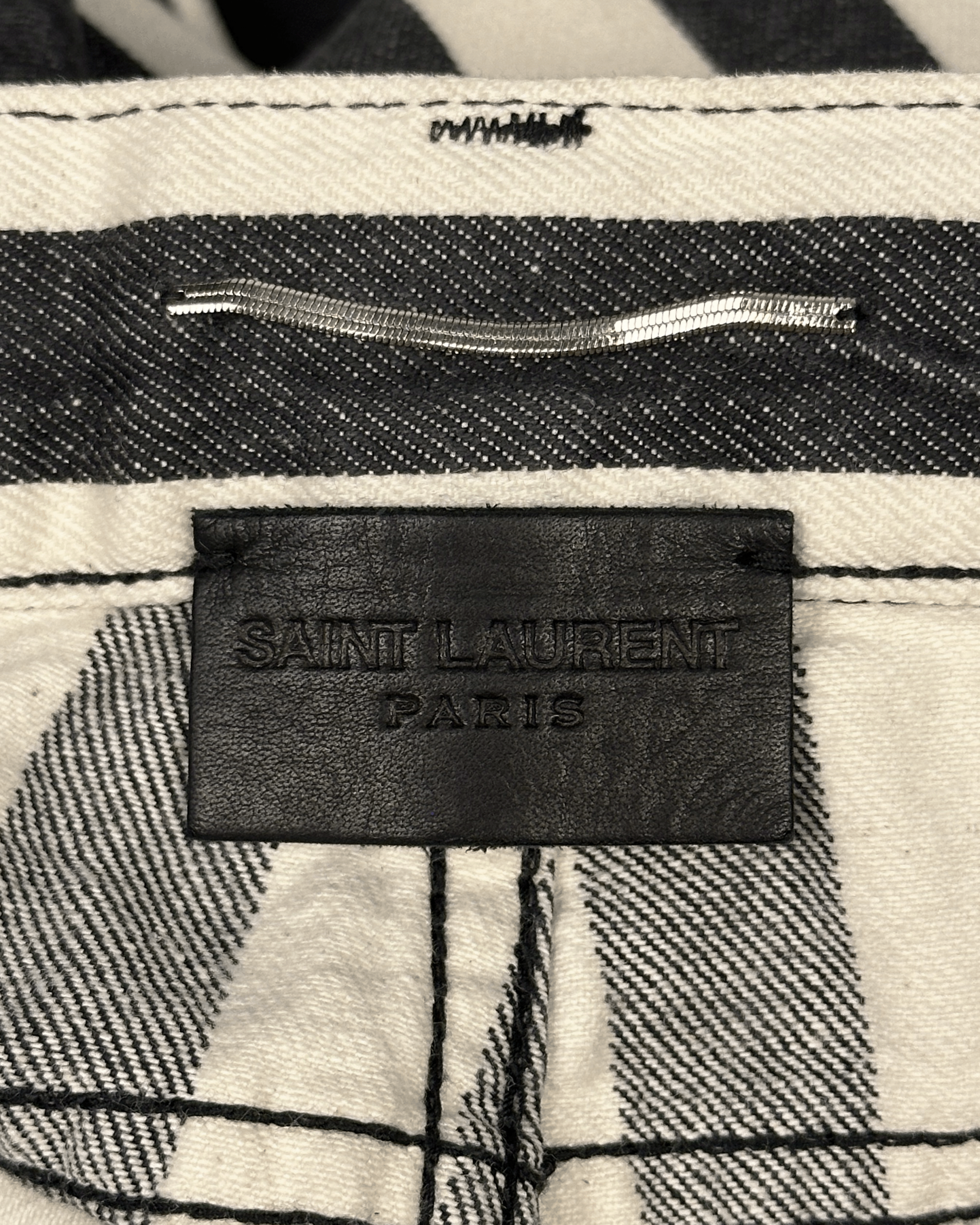 Saint Laurent Paris Saint Laurent Striped Prisoner Skinny Jeans Size US 31 - 9 Thumbnail