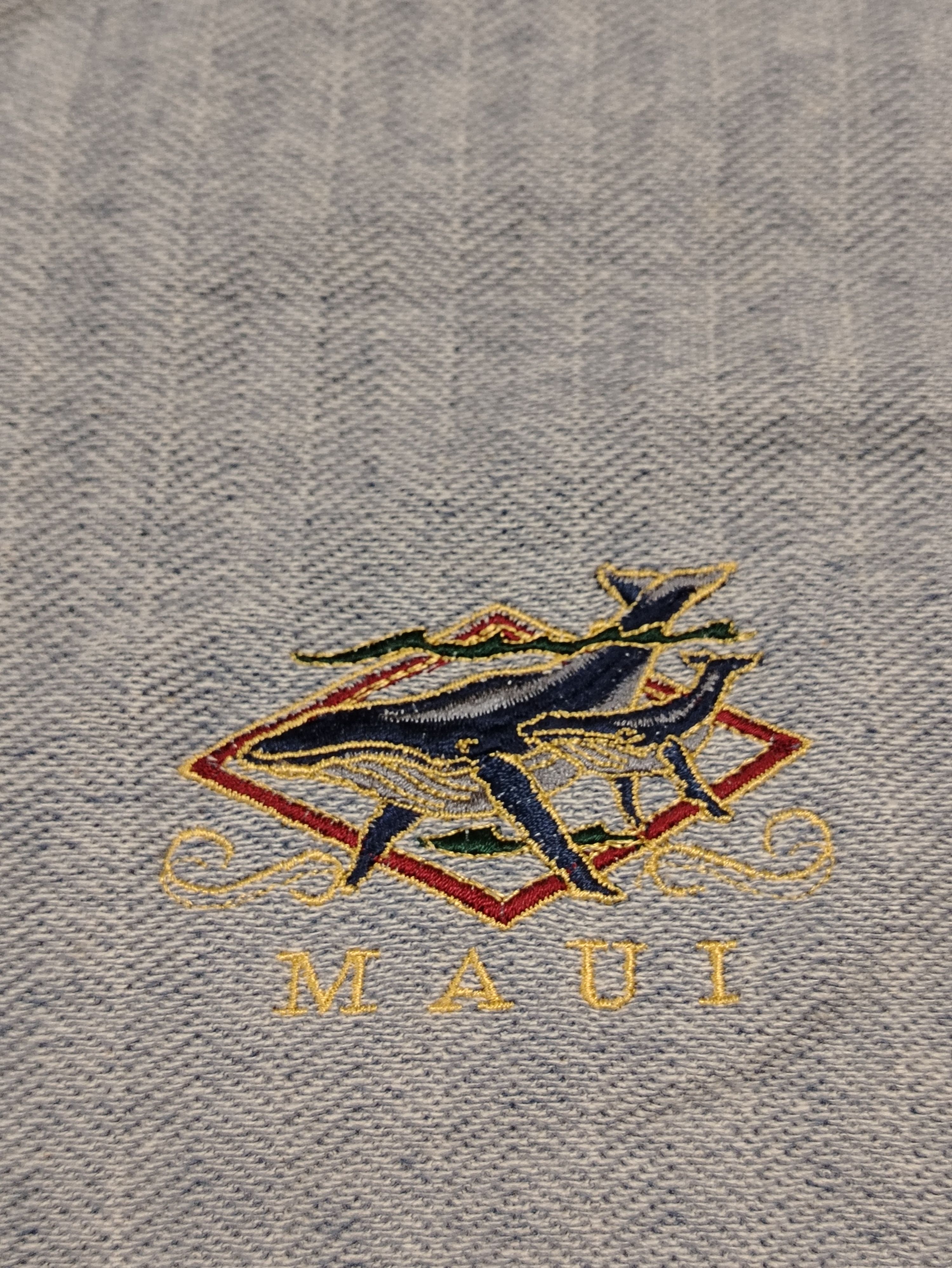 Maui and Sons Vintage Cal Cru Maui Henley Cotton Herringbone Size US M / EU 48-50 / 2 - 6 Thumbnail