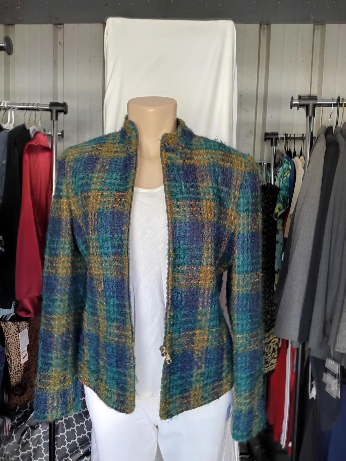Jones New York Jones New York Women's Tweed Zip Jacket Size M / US 6-8 / IT 42-44 - 1 Thumbnail