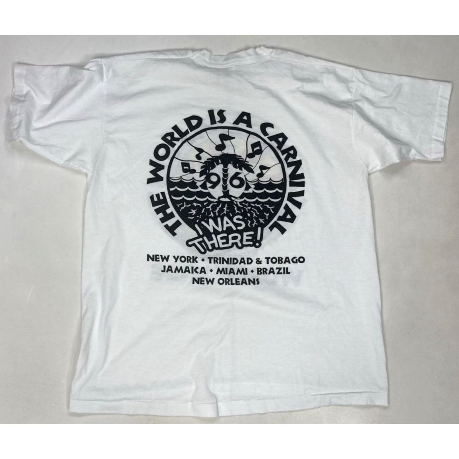 Fruit Of The Loom VINTAGE Caribbean Fest 1996 Graphic T-shirt Men XL White Cotton Nike? Size US XL / EU 56 / 4 - 4 Thumbnail