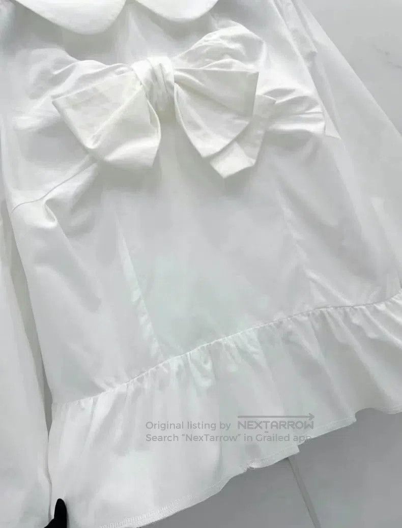 Comme des Garcons Comme Des Garcons White Peter Pan Collar Shirt Size M / US 6-8 / IT 42-44 - 4 Thumbnail