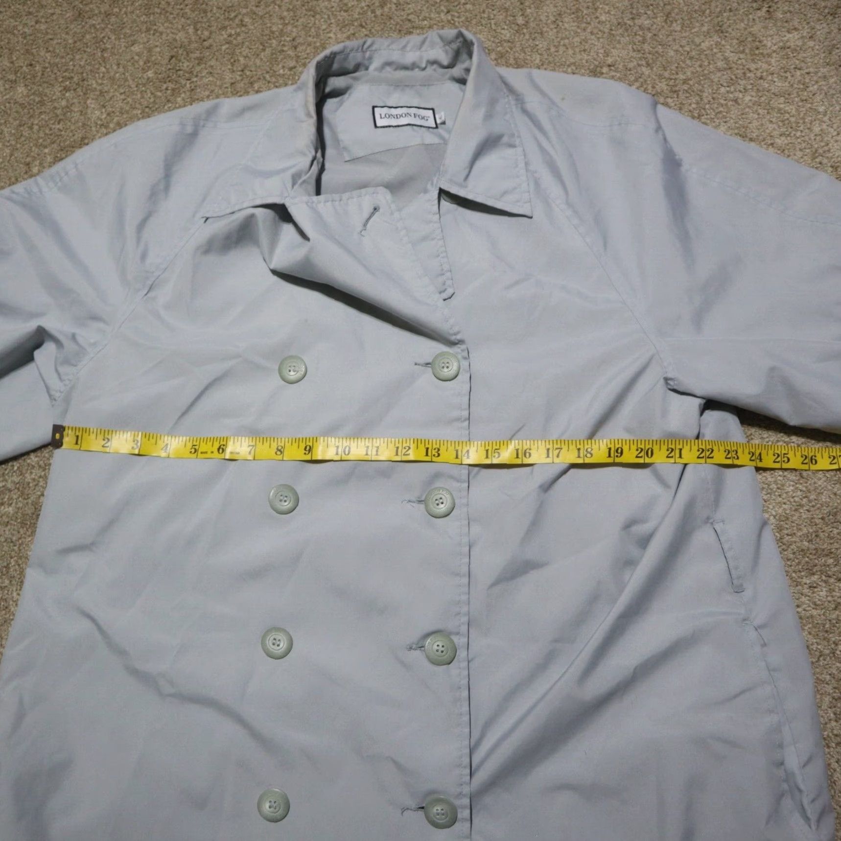 London Fog London Fog Coat Trench XL Womens Gray 3-Button Long Winter Pockets Belted Hooded Vintage No Size XL / US 12-14 / IT 48-50 - 4 Thumbnail