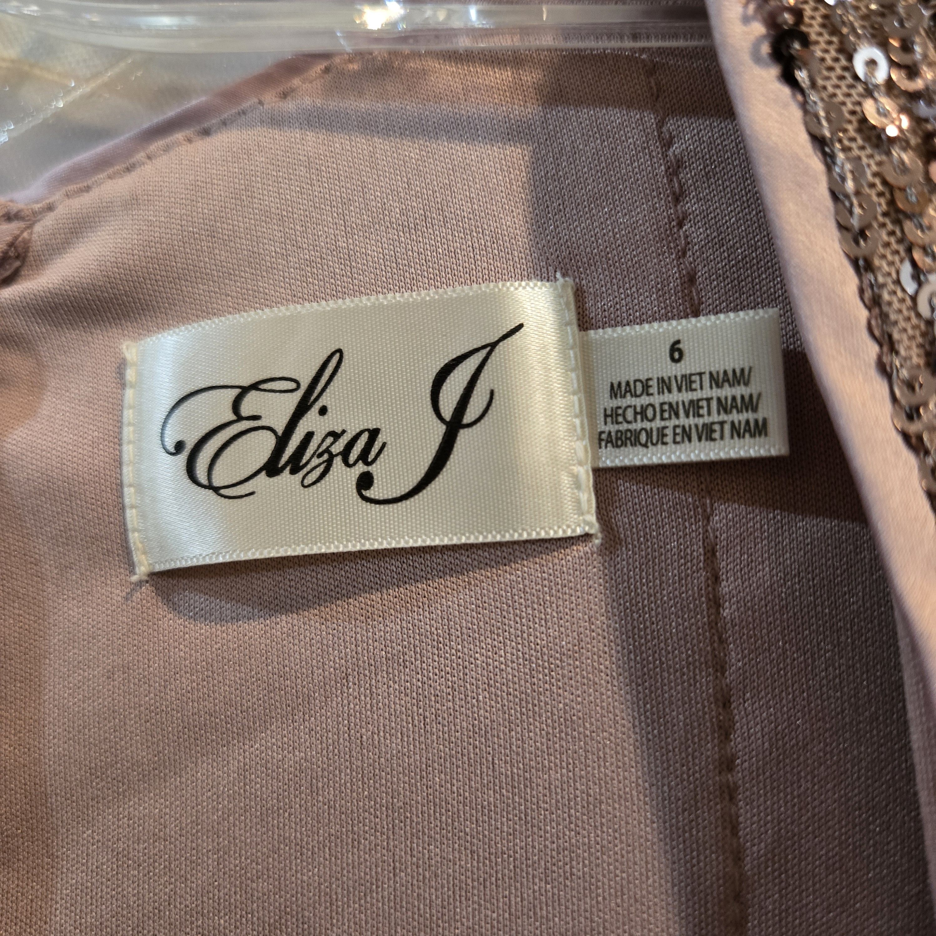 Other Eliza J Cocktail Sequin Mini Dress~ Rose Gold Balloon Sleeve Size M / US 6-8 / IT 42-44 - 7 Thumbnail