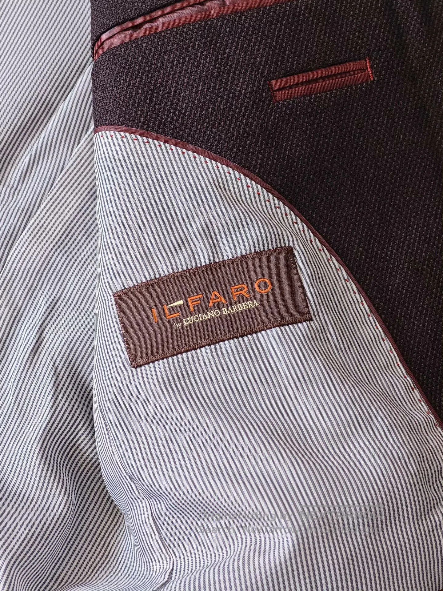 Luciano Barbera Brown Half-Lined Wool Suit Jacket. Size US M / EU 48-50 / 2 - 7 Thumbnail