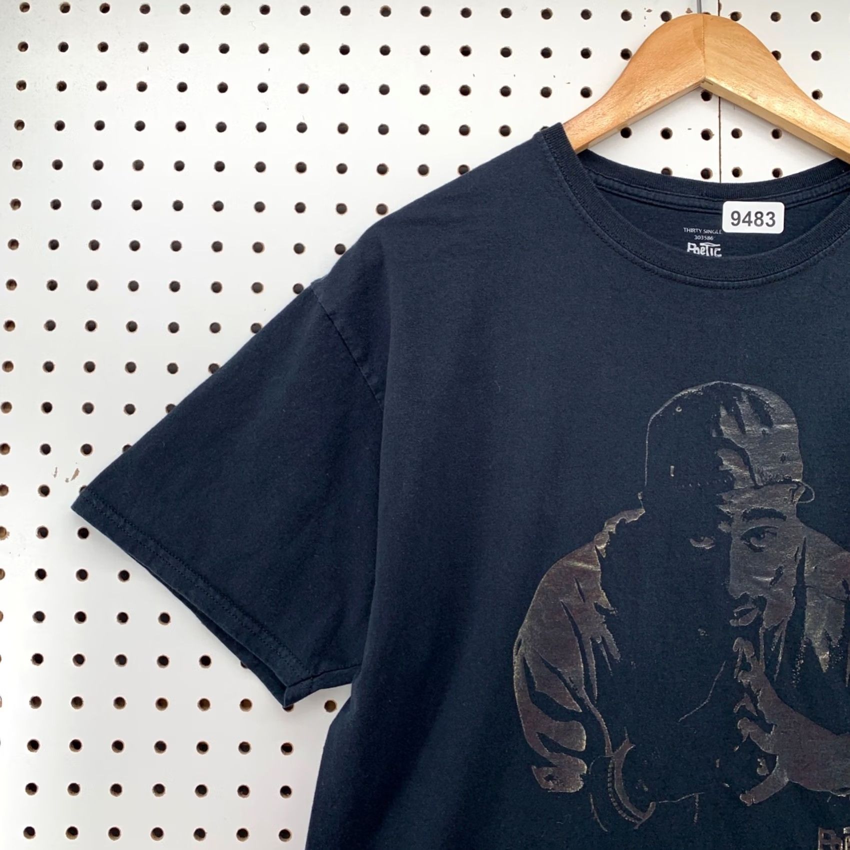Vintage Poetic Justice Tupac 2PAC Shirt Mens L Black Rap Hip Hop Crew Neck Short Sleeve T-Shirt Size US L / EU 52-54 / 3 - 3 Thumbnail